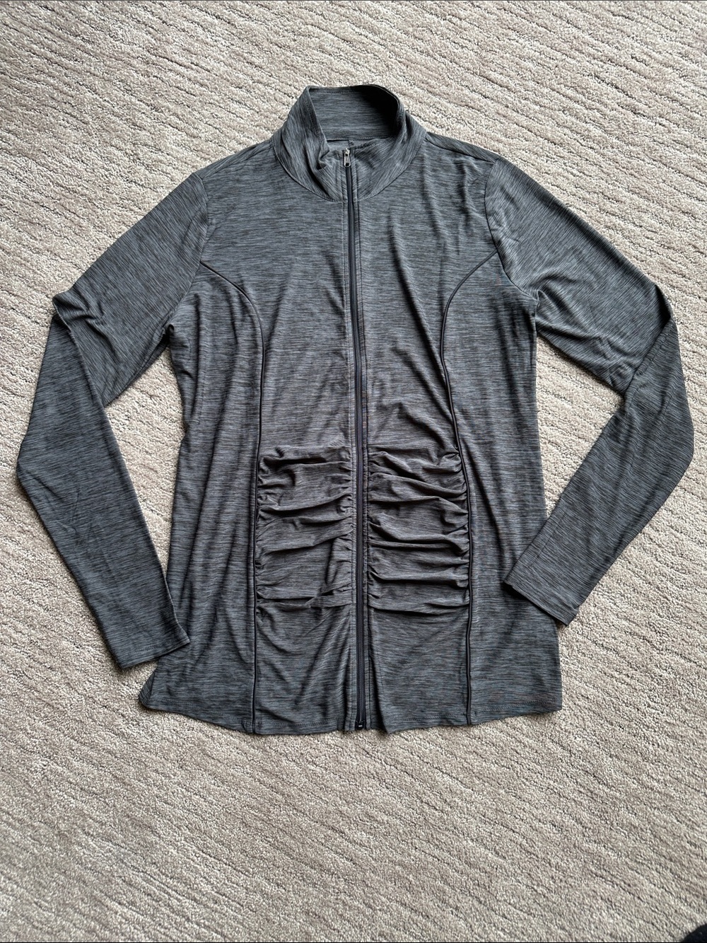 Motherhood Maternity Charcoal Gray Zip-Up Maternity Jacket